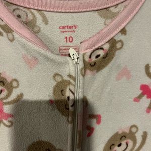 Girls size 10 footed pajamas lightly worn